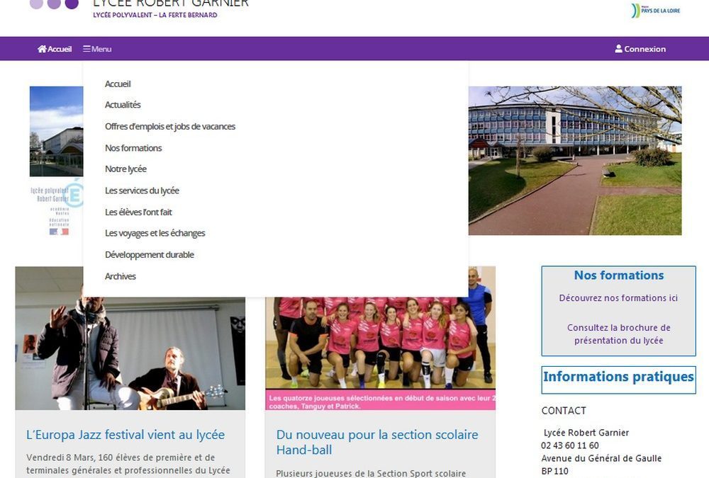 Quelques informations utiles à propos du site public du lycée